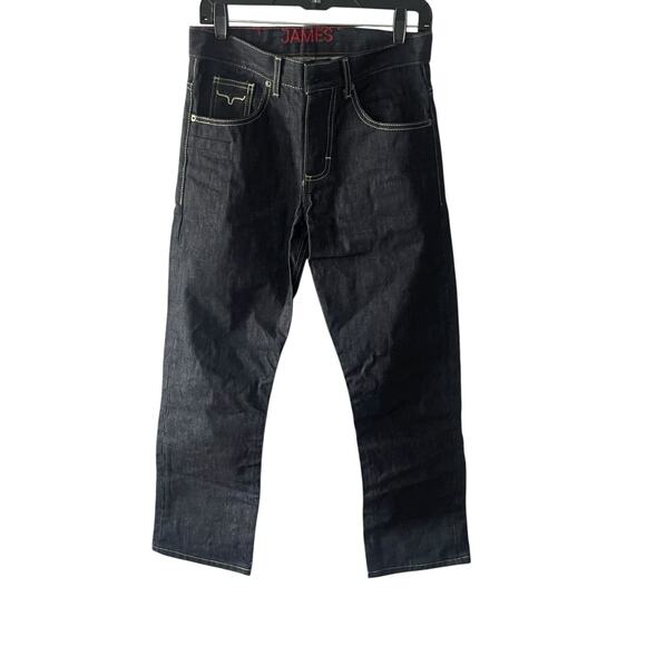 Kimes Ranch Mens Raw James Blue 100% Cotton Jeans - Picture 1 of 9